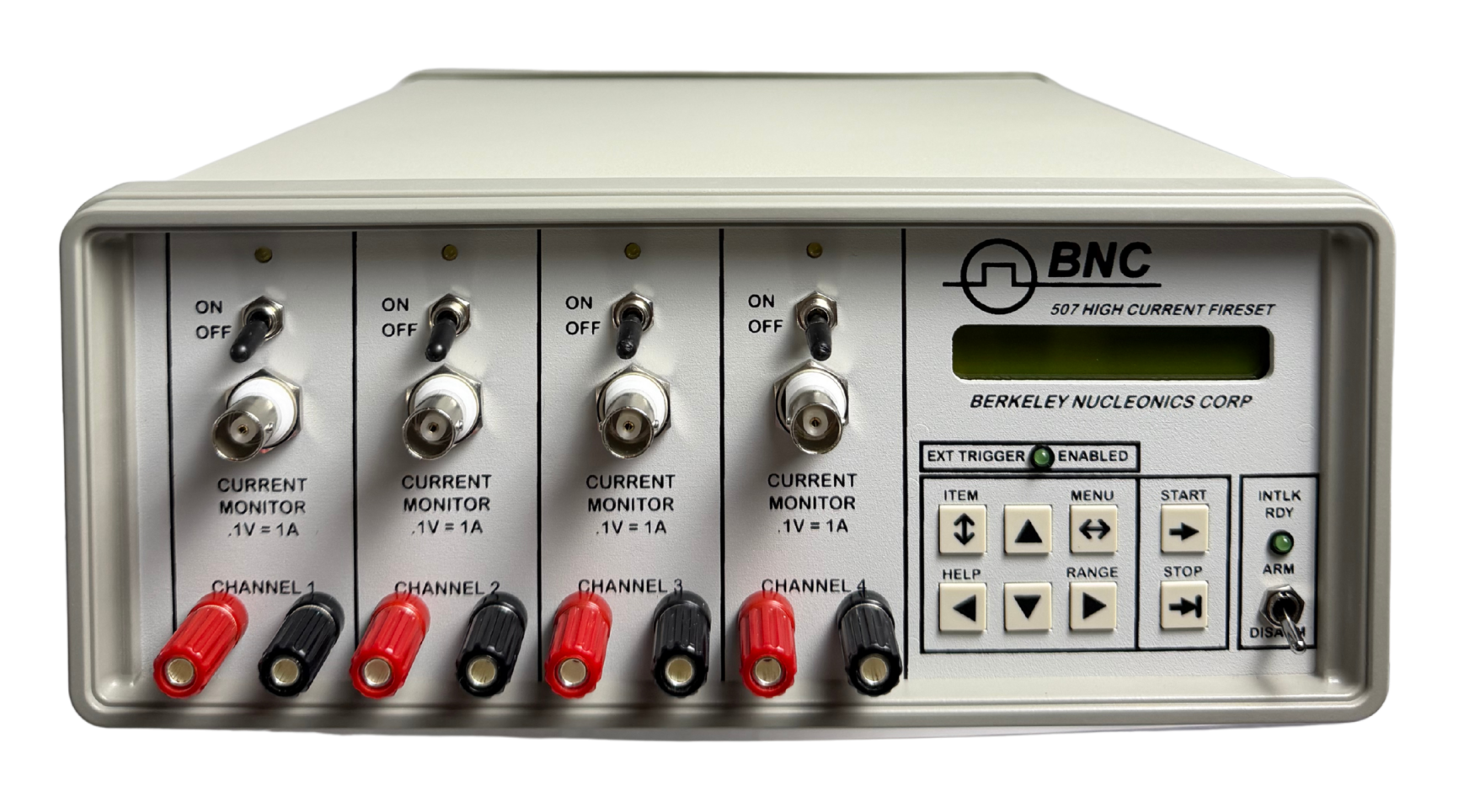 Model 507 high current fireset front panel