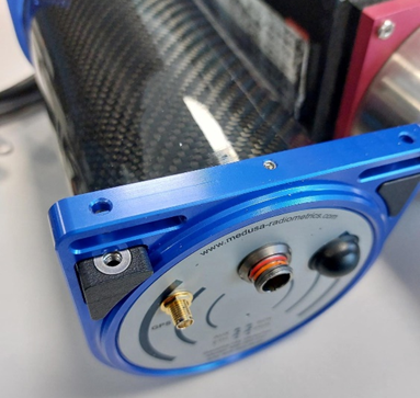 Corner pieces inserted into the detector end caps