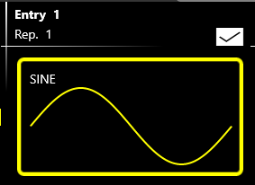 A sequencer entry showing the selection button in the entry header