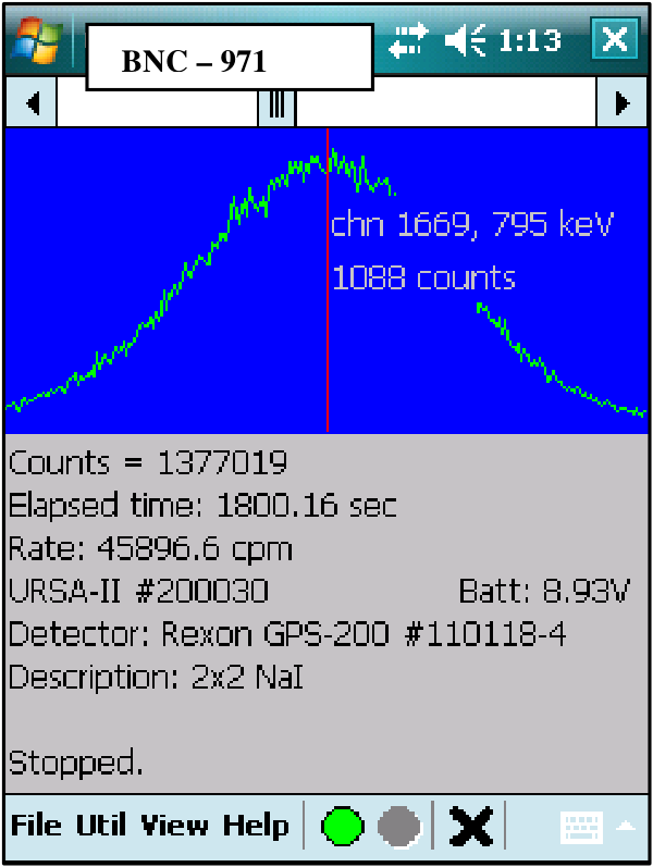 File menu open, listing Save Spectrum, Load Spectrum to Live, Load Library File, and Exit.