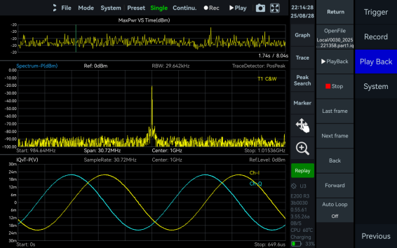 Data Record and Playback in SpecICX